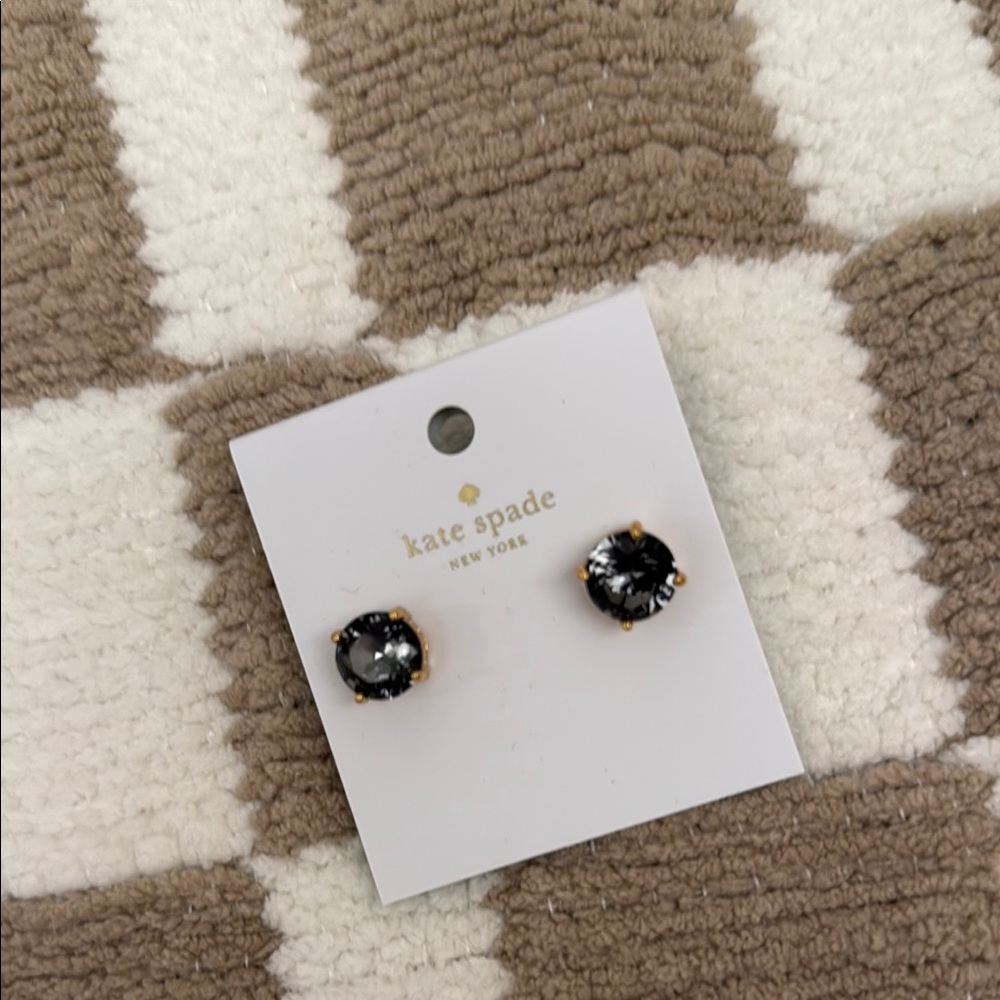 Kate Spade Black Crystal Stud Earrings
